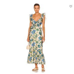 ⚡️SIR. Celia Midi Ruffle Dress in Marguerite Print sz 0 / XS